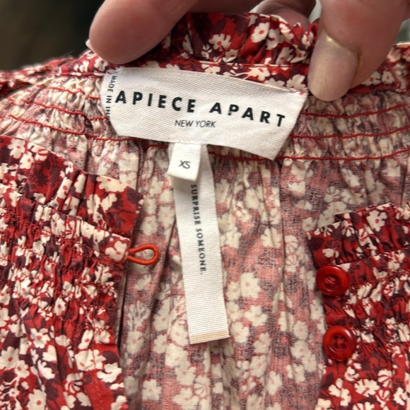 Apiece Apart Deia Mini Dress in Mango Bouquet Size XS - Picture 7 of 9